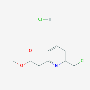 molecular formula C9H11Cl2NO2 B2753573 Methyl 2-(6-(chloromethyl)pyridin-2-yl)acetate hydrochloride CAS No. 2227272-88-8