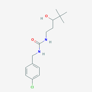 molecular formula C15H23ClN2O2 B2753596 1-(4-氯苄基)-3-(3-羟基-4,4-二甲基戊基)脲 CAS No. 1396843-71-2