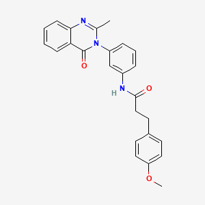molecular formula C25H23N3O3 B2753597 3-(4-methoxyphenyl)-N-[3-(2-methyl-4-oxoquinazolin-3-yl)phenyl]propanamide CAS No. 898455-20-4