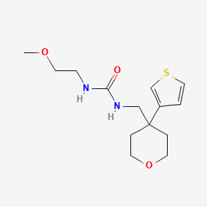 1-(2-methoxyethyl)-3-((4-(thiophen-3-yl)tetrahydro-2H-pyran-4-yl)methyl)urea