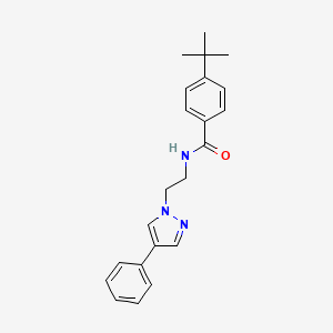 4-(tert-butyl)-N-(2-(4-phenyl-1H-pyrazol-1-yl)ethyl)benzamide