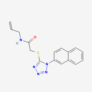 molecular formula C16H15N5OS B2753614 2-{[1-(naphthalen-2-yl)-1H-tetrazol-5-yl]sulfanyl}-N-(prop-2-en-1-yl)acetamide CAS No. 878702-50-2