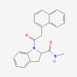 molecular formula C22H20N2O2 B2753634 N-Methyl-1-((1-naphthyl)acetyl)indoline-2-carboxamide CAS No. 1100789-92-1