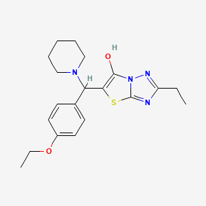molecular formula C20H26N4O2S B2753652 5-((4-乙氧基苯基)(哌啶-1-基)甲基)-2-乙基噻唑并[3,2-b][1,2,4]三唑-6-醇 CAS No. 898361-54-1