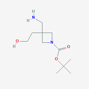 tert-Butyl 3-(aminomethyl)-3-(2-hydroxyethyl)azetidine-1-carboxylate