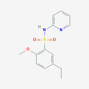 molecular formula C14H16N2O3S B275367 5-ethyl-2-methoxy-N-(2-pyridinyl)benzenesulfonamide 