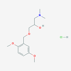 molecular formula C14H24ClNO4 B2753673 1-((2,5-Dimethoxybenzyl)oxy)-3-(dimethylamino)propan-2-ol hydrochloride CAS No. 1185505-35-4