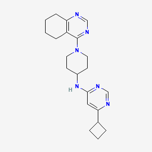 molecular formula C21H28N6 B2753675 6-环丁基-N-[1-(5,6,7,8-四氢喹唑啉-4-基)哌啶-4-基]嘧啶-4-胺 CAS No. 2097908-55-7