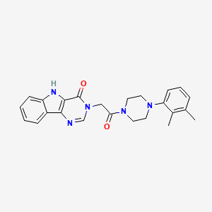 molecular formula C24H25N5O2 B2753679 3-(2-(4-(2,3-dimethylphenyl)piperazin-1-yl)-2-oxoethyl)-3H-pyrimido[5,4-b]indol-4(5H)-one CAS No. 1105247-65-1