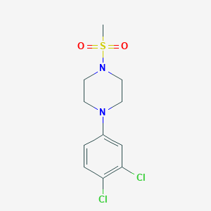 molecular formula C11H14Cl2N2O2S B275368 1-(3,4-Dichlorophenyl)-4-(methylsulfonyl)piperazine 