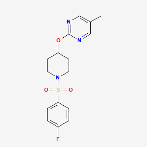 2-[1-(4-Fluorophenyl)sulfonylpiperidin-4-yl]oxy-5-methylpyrimidine
