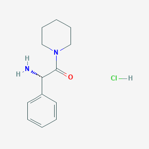 (2S)-2-amino-2-phenyl-1-(piperidin-1-yl)ethan-1-one hydrochloride