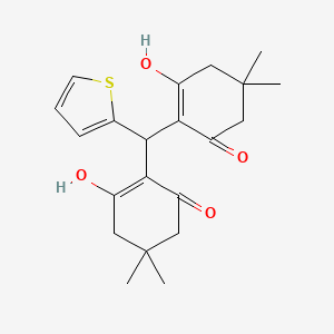 3-Hydroxy-2-((6-hydroxy-4,4-dimethyl-2-oxocyclohex-1-enyl)-2-thienylmethyl)-5,5-dimethylcyclohex-2-en-1-one