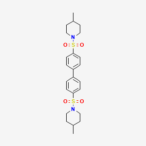 molecular formula C24H32N2O4S2 B2753708 4,4'-Bis((4-methylpiperidin-1-yl)sulfonyl)-1,1'-biphenyl CAS No. 330460-95-2