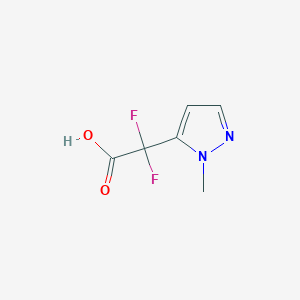 molecular formula C6H6F2N2O2 B2753719 2,2-difluoro-2-(1-methyl-1H-pyrazol-5-yl)acetic acid CAS No. 1342825-90-4