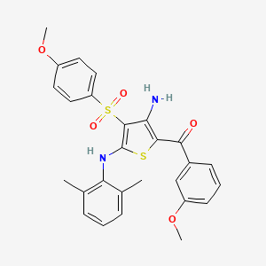 (3-Amino-5-((2,6-dimethylphenyl)amino)-4-((4-methoxyphenyl)sulfonyl)thiophen-2-yl)(3-methoxyphenyl)methanone