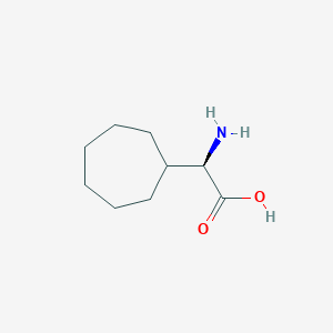 molecular formula C9H17NO2 B2753728 (2R)-2-amino-2-cycloheptylacetic acid CAS No. 1690142-32-5