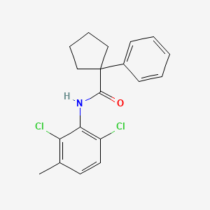 molecular formula C19H19Cl2NO B2753731 N-(2,6-二氯-3-甲基苯基)(苯基环戊基)甲酰胺 CAS No. 1022801-42-8