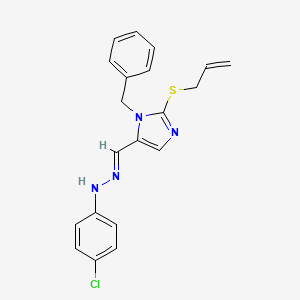 molecular formula C20H19ClN4S B2753746 2-(allylsulfanyl)-1-benzyl-1H-imidazole-5-carbaldehyde N-(4-chlorophenyl)hydrazone CAS No. 477854-39-0