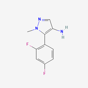 molecular formula C10H9F2N3 B2753752 5-(2,4-Difluorophenyl)-1-methylpyrazol-4-amine CAS No. 1506623-91-1