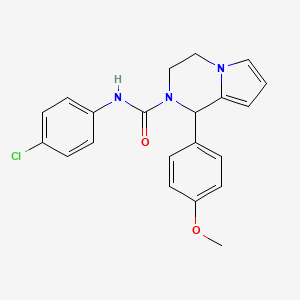 molecular formula C21H20ClN3O2 B2753769 N-(4-chlorophenyl)-1-(4-methoxyphenyl)-3,4-dihydropyrrolo[1,2-a]pyrazine-2(1H)-carboxamide CAS No. 899750-41-5