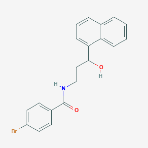 molecular formula C20H18BrNO2 B2753778 4-Bromo-N-[3-hydroxy-3-(naphthalen-1-YL)propyl]benzamide CAS No. 1421449-62-8