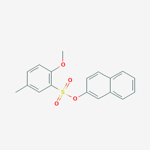 molecular formula C18H16O4S B2753788 Naphthalen-2-yl 2-methoxy-5-methylbenzene-1-sulfonate CAS No. 2361756-26-3