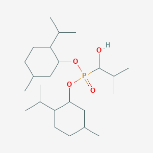 molecular formula C24H47O4P B2753790 1-Bis[(5-methyl-2-propan-2-ylcyclohexyl)oxy]phosphoryl-2-methylpropan-1-ol CAS No. 474879-17-9
