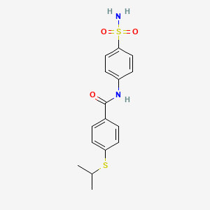 molecular formula C16H18N2O3S2 B2753808 4-(isopropylthio)-N-(4-sulfamoylphenyl)benzamide CAS No. 919841-17-1