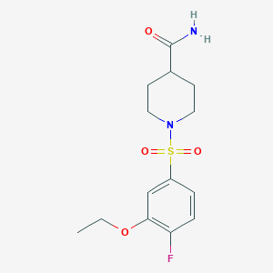 1-[(3-Ethoxy-4-fluorophenyl)sulfonyl]-4-piperidinecarboxamide