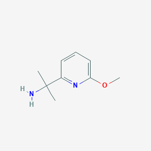 molecular formula C9H14N2O B2753813 2-(6-甲氧基吡啶-2-基)丙酮-2-胺 CAS No. 1060807-37-5