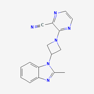 3-[3-(2-Methylbenzimidazol-1-yl)azetidin-1-yl]pyrazine-2-carbonitrile