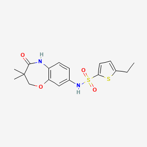 N-(3,3-dimethyl-4-oxo-2,3,4,5-tetrahydrobenzo[b][1,4]oxazepin-8-yl)-5-ethylthiophene-2-sulfonamide