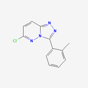 molecular formula C12H9ClN4 B2753821 6-氯-3-(2-甲基苯基)[1,2,4]三唑并[4,3-b]吡啶嗪 CAS No. 919721-57-6