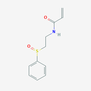 molecular formula C11H13NO2S B2753823 N-[2-(Benzenesulfinyl)ethyl]prop-2-enamide CAS No. 2305551-73-7