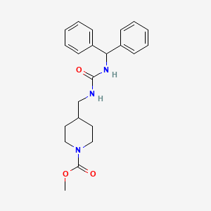 molecular formula C22H27N3O3 B2753825 Methyl 4-((3-benzhydrylureido)methyl)piperidine-1-carboxylate CAS No. 1235067-78-3