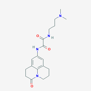 N1-(3-(dimethylamino)propyl)-N2-(3-oxo-1,2,3,5,6,7-hexahydropyrido[3,2,1-ij]quinolin-9-yl)oxalamide