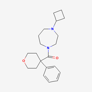 molecular formula C21H30N2O2 B2753843 (4-cyclobutyl-1,4-diazepan-1-yl)(4-phenyltetrahydro-2H-pyran-4-yl)methanone CAS No. 2320221-50-7