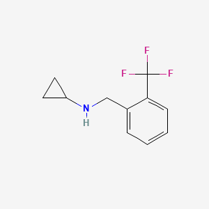 molecular formula C11H12F3N B2753844 N-{[2-(三氟甲基)苯基]甲基}环丙胺 CAS No. 920462-64-2
