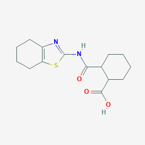 molecular formula C15H20N2O3S B275386 2-[(4,5,6,7-Tetrahydro-1,3-benzothiazol-2-ylamino)carbonyl]cyclohexanecarboxylic acid 
