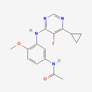 N-[3-[(6-Cyclopropyl-5-fluoropyrimidin-4-yl)amino]-4-methoxyphenyl]acetamide