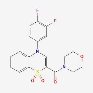 (4-(3,4-difluorophenyl)-1,1-dioxido-4H-benzo[b][1,4]thiazin-2-yl)(morpholino)methanone
