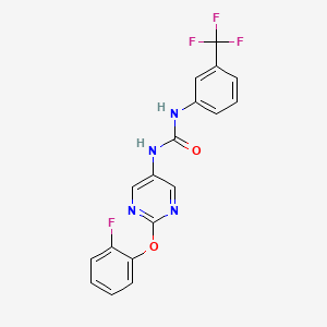 1-(2-(2-Fluorophenoxy)pyrimidin-5-yl)-3-(3-(trifluoromethyl)phenyl)urea