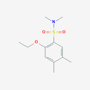 molecular formula C12H19NO3S B275388 2-ethoxy-N,N,4,5-tetramethylbenzenesulfonamide 