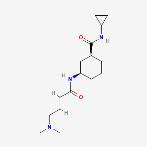 (1S,3R)-N-Cyclopropyl-3-[[(E)-4-(dimethylamino)but-2-enoyl]amino]cyclohexane-1-carboxamide