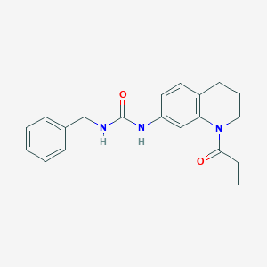 molecular formula C20H23N3O2 B2753911 1-Benzyl-3-(1-propionyl-1,2,3,4-tetrahydroquinolin-7-yl)urea CAS No. 1203221-14-0