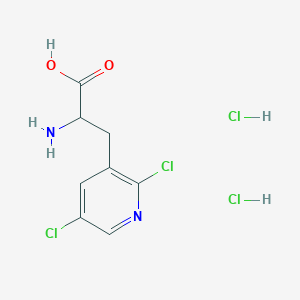 molecular formula C8H10Cl4N2O2 B2753927 2-Amino-3-(2,5-dichloropyridin-3-yl)propanoic acid;dihydrochloride CAS No. 2253639-22-2
