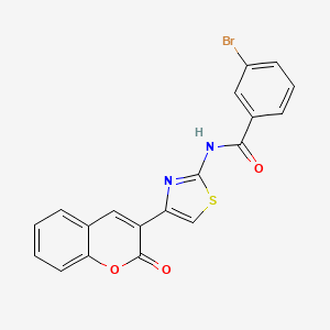3-bromo-N-[4-(2-oxochromen-3-yl)-1,3-thiazol-2-yl]benzamide