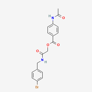 {[(4-Bromophenyl)methyl]carbamoyl}methyl 4-acetamidobenzoate