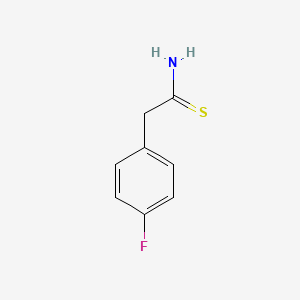molecular formula C8H8FNS B2753935 2-(4-Fluorophenyl)ethanethioamide CAS No. 351-82-6